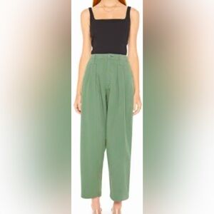 MOTHER The Pleated Chute Prep Flood Pants Hedge Green Size 29‎ NWT